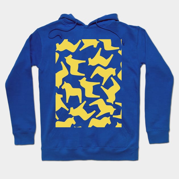 Swedish Dalahorse decorative pattern Sweden Hoodie by 66LatitudeNorth